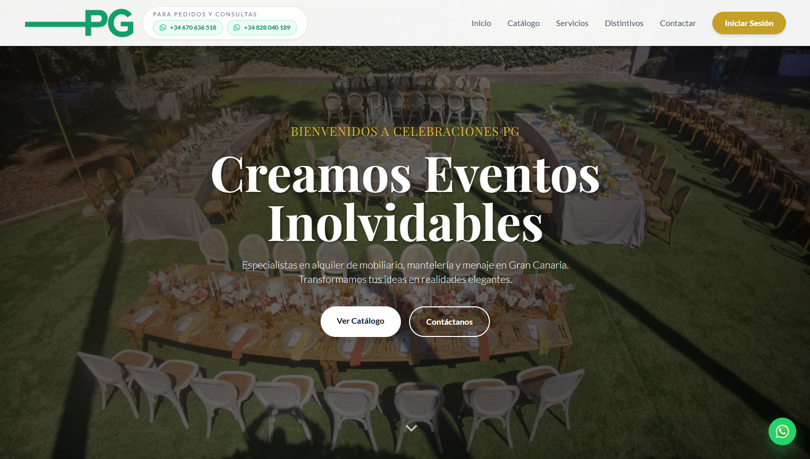 Alquiler de Mobiliario para Eventos